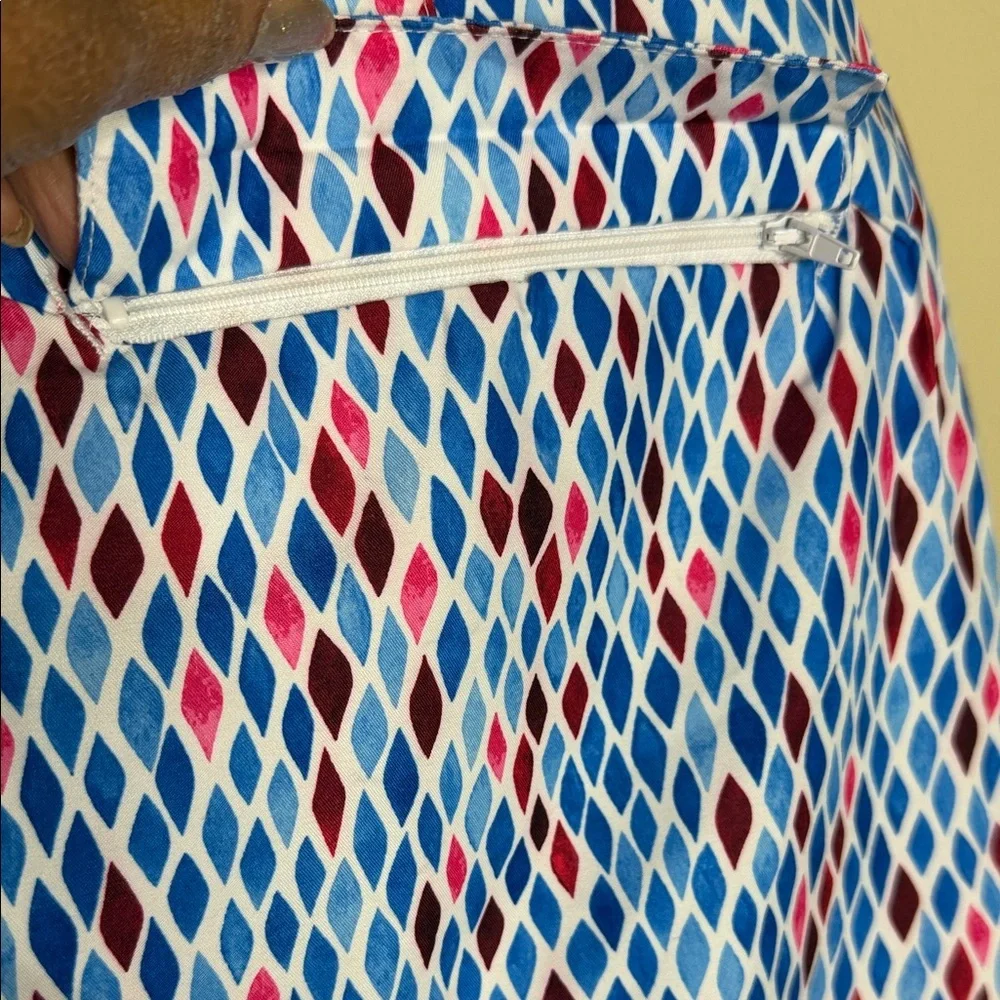 Jachs New York UPF 50+ Sunblock Men's Blue and Red Patterned Swim Shorts